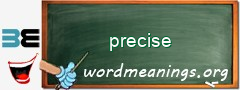 WordMeaning blackboard for precise